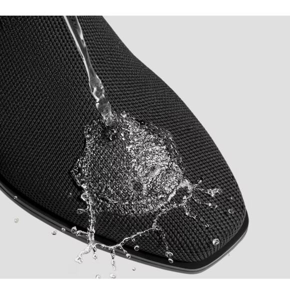 Vivaia Square Toe Slip On Chelsea Boots Ryan Waterproof Black Size 9.5 New - Picture 2 of 4